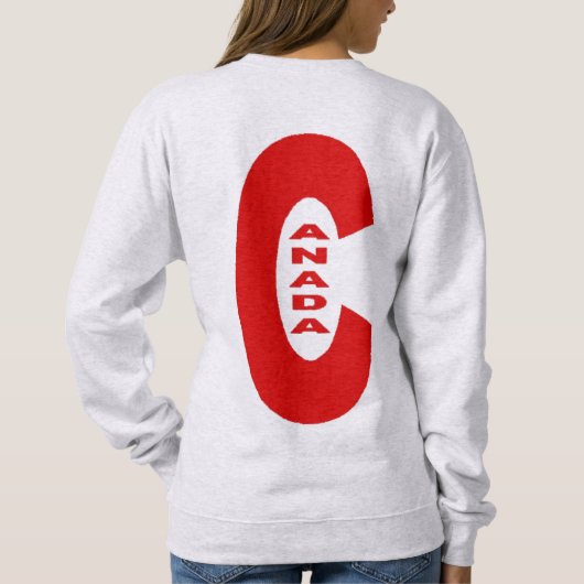 Sweatshirt cendre dos femme DESIGN CANADA (Dos)