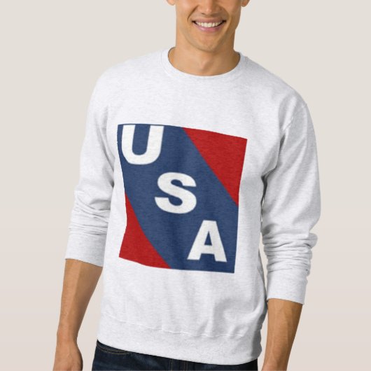 Sweatshirt cendre homme USA (Devant)