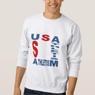 sweatshirt cendre homme USA ATHLETISM