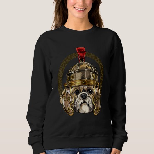 Sweatshirt Centurion Shih Tzu Ancien Rome Empire Romain Chiot (Devant)