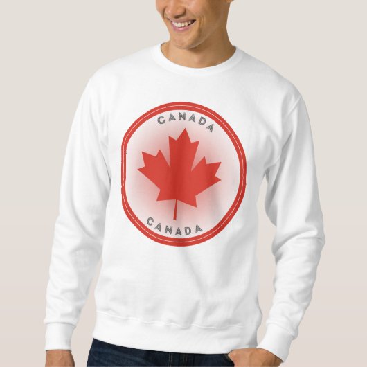Sweatshirt Cercle de feuille d'érable du Canada (Devant)