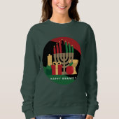 Sweatshirt cercle Happy Kwanzaa (Devant)