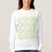 Sweatshirt Cercles d'accentuation Fleurs Arrière - plans Mint (Devant)