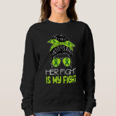 Sweatshirt Cerebral Palsy Her Fight is My Fight Messy Bun CP  (Devant)