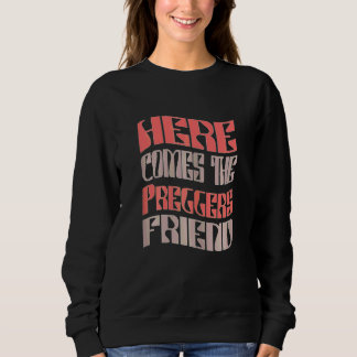 Sweatshirt Cérémonie du Mariage de Rétro Copine Enceinte