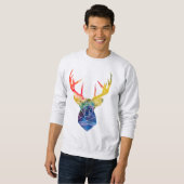 Sweatshirt Cerf aquarelle (Devant entier)
