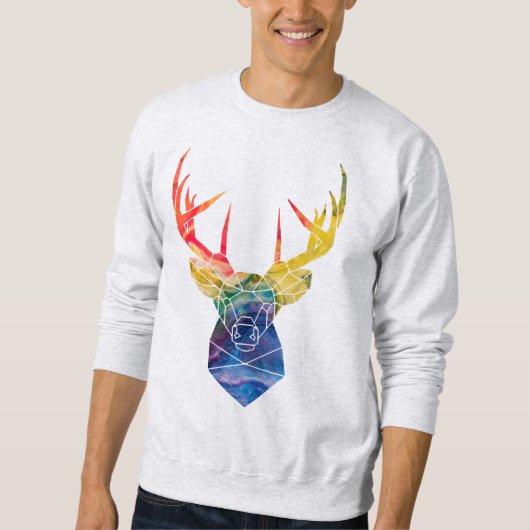Sweatshirt Cerf aquarelle (Devant)