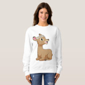 Sweatshirt Cerf avec Fleur marguerite (Devant entier)