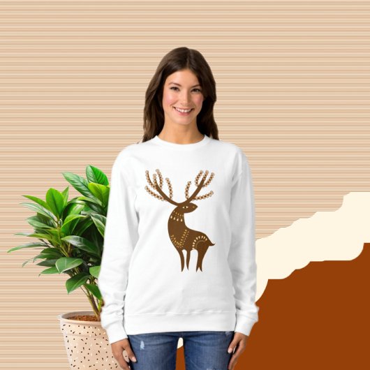 Sweatshirt Cerf Brown