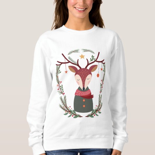 Sweatshirt Cerf de Fête (Devant)