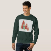 Sweatshirt Cerf de Noël rétro (Devant entier)
