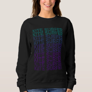 Sweatshirt Cerf-volant Surfeur Cerf-volant Surf Rétro