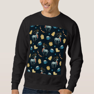 Sweatshirt Cerfs de Noël : Aquarelle Motif sans ambages