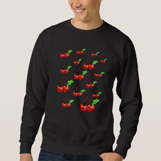 Sweatshirt Cerises de mosaïque (Devant)