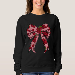 Sweatshirt Cerisier Rose Rouge Coquette Bow Pour Femmes Fille