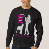 Sweatshirt Certaines filles aiment les armes et les chiens -  (Devant)
