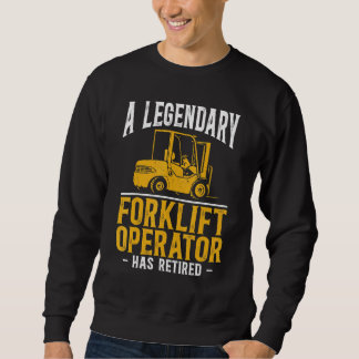 Sweatshirt Certified Forklift Truck Operator Retirement Vinta
