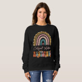 Sweatshirt Certified Medical Assistant CMA Groovy Retro Rainb (Devant entier)