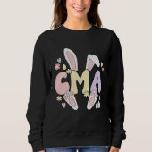 Sweatshirt Certified Medical Assistant Easter Bunny CMA Easte (Devant)