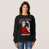 Sweatshirt Cerveau Aneurysme guerrier Une conscience indestru (Devant entier)