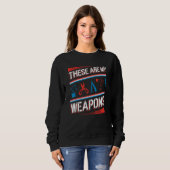 Sweatshirt Ces sont mes armes Barbier Coiffeur Barbier (Devant entier)