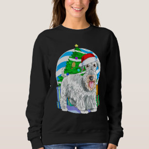 Sweatshirt Cesky Terrier Chien Père Noël Décor Arbre de Noël
