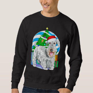 Sweatshirt Cesky Terrier Chien Père Noël Décor Arbre de Noël