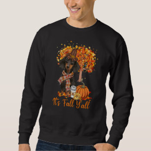 Sweatshirt C'est Automne Y'all Maple Dachshund Dog Leaf Autom