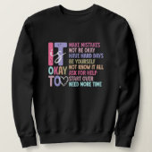 Sweatshirt C'est bon de ne pas être d'accord, rappel motivant (Design devant)