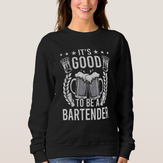 Sweatshirt C'Est Bon D'Être Un Bartender Bartending Bartendin (Devant)