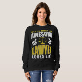 Sweatshirt C'Est Ce Que Ressemble Un Avocat Génial (Devant entier)