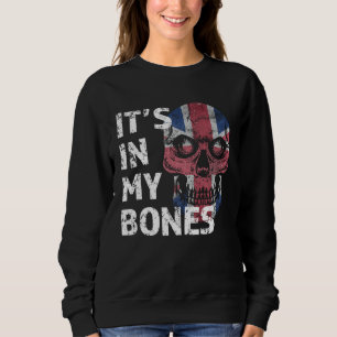 Sweatshirt C'est dans mes os Drapeau britannique Union Jack A