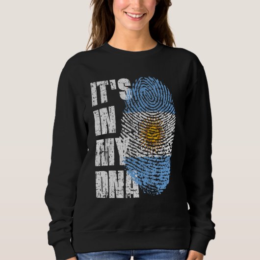 Sweatshirt C'est dans mon Adn Argentine Drapeau argentin Arge (Devant)