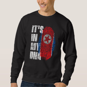 Sweatshirt C'est dans mon Adn Corée du Nord drapeau Nord Coré