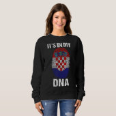 Sweatshirt C'Est Dans Mon Adn Croatie Drapeau Croate Pour Les (Devant entier)