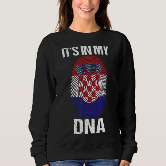 Sweatshirt C'Est Dans Mon Adn Croatie Drapeau Croate Pour Les (Devant)