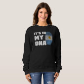 Sweatshirt C'est dans mon ADN Drapeau de l'Argentine Empreint (Devant entier)