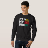 Sweatshirt C'est dans mon ADN Drapeau du Cameroun Empreinte d (Devant entier)