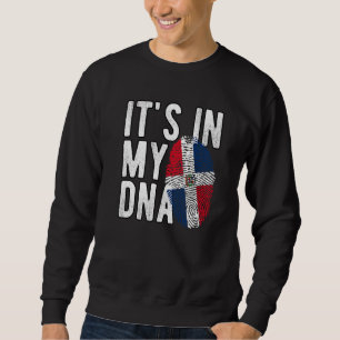 Sweatshirt c'est dans mon ADN empreinte digitale drapeau Répu