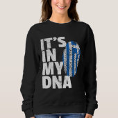 Sweatshirt C'Est Dans Mon Adn Grec Pride Drapeau National Cou (Devant)