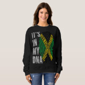Sweatshirt C'Est Dans Mon Adn Jamaïque Drapeau Hommes Femmes (Devant entier)