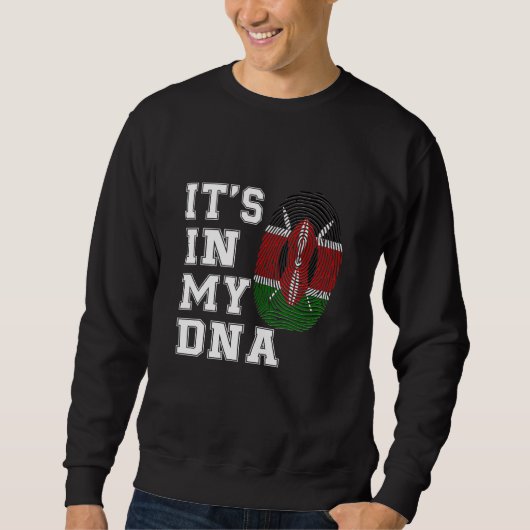 Sweatshirt C'est dans mon ADN Kenya Fier Drapeau Kenya (Devant)