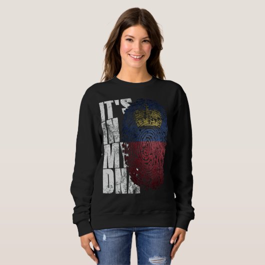 Sweatshirt C'est dans mon Adn Liechtenstein Graphic Liechtens (Devant entier)