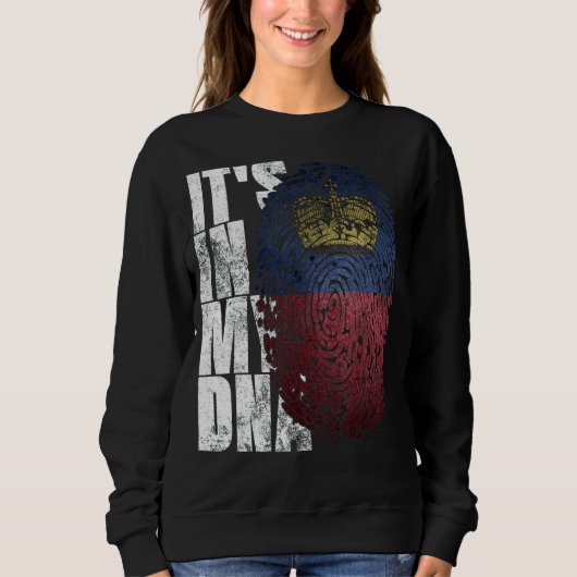 Sweatshirt C'est dans mon Adn Liechtenstein Graphic Liechtens (Devant)