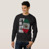 Sweatshirt C'est dans mon Adn Mexique Drapeau Mexicain (Devant entier)
