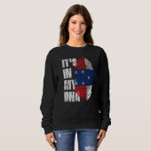 Sweatshirt C'est dans mon Adn Pays-Bas Antilles drapeau Néthe (Devant entier)