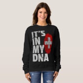 Sweatshirt C'est dans mon Adn Suisse Drapeau Hommes Femmes (Devant entier)