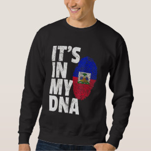 Sweatshirt C'est dans mon Adna Haïti Fierté du drapeau haïtie