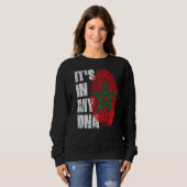 Sweatshirt C'est dans mon Adna Maroc Drapeau marocain (Devant entier)