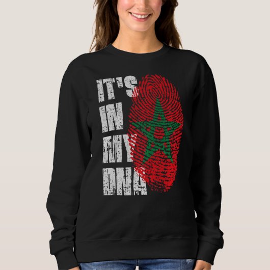 Sweatshirt C'est dans mon Adna Maroc Drapeau marocain (Devant)